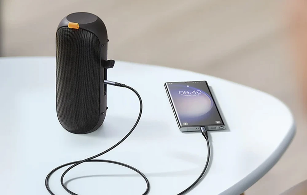 Audio kabelis Joyroom SY-A07 USB-C to 3,5mm 1.2m juodas aprašymas - Prekės nuotrauka Audio kabelis Joyroom SY-A07 USB-C to 3,5mm 1.2m juodas aprašymas - Prekės nuotrauka