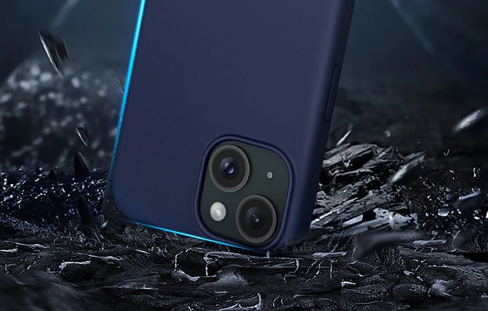 Aukey PC-GJ10B dėklas, skirtas iPhone 15 Plus (audros mėlynas) aprašymas - Prekės nuotrauka