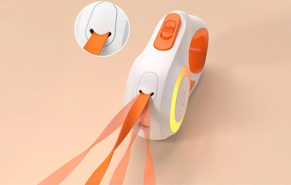 Automatic pavadėlis 3m Rojeco (oranžinis) aprašymas - Prekės nuotrauka