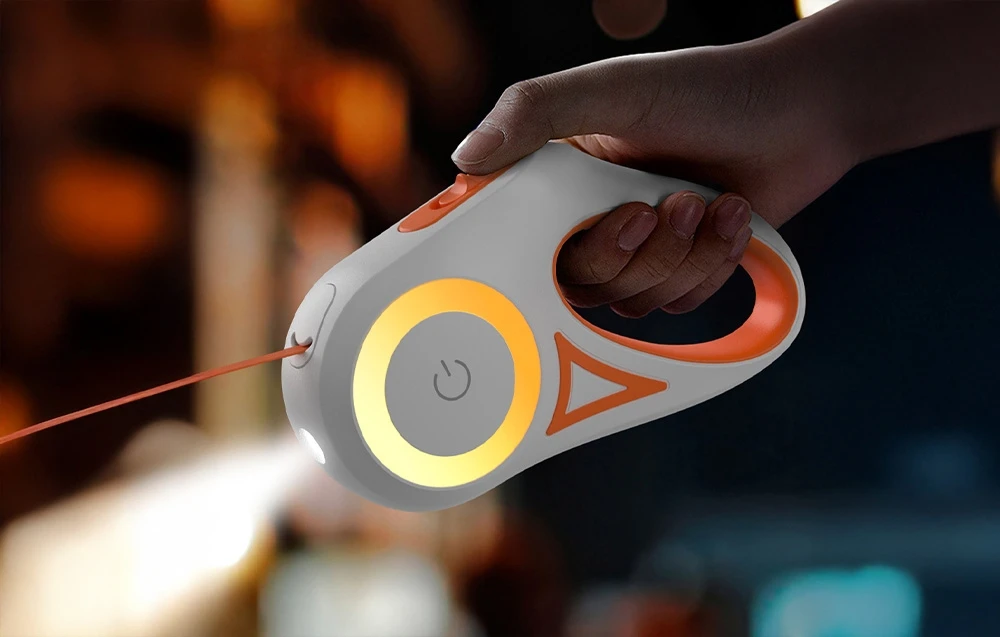 Automatic pavadėlis 3m Rojeco (oranžinis) aprašymas - Prekės nuotrauka