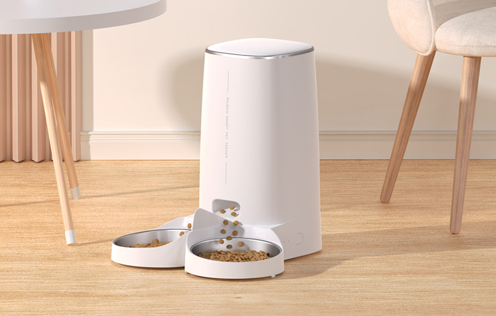 Automatinis naminių gyvūnėlių šėrykla „Rojeco“ su 4 mygtukais