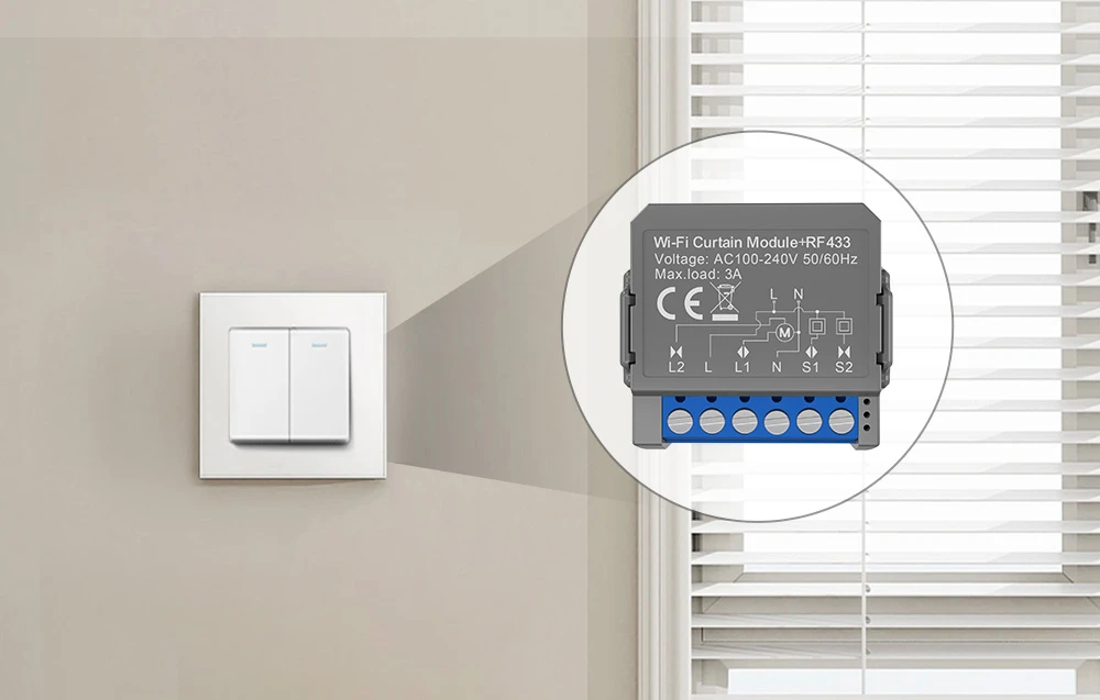 Avatto CMS16-RF-1 išmanusis WIFI+RF užuolaidų modulis aprašymas - Prekės nuotrauka Avatto CMS16-RF-1 išmanusis WIFI+RF užuolaidų modulis aprašymas - Prekės nuotrauka