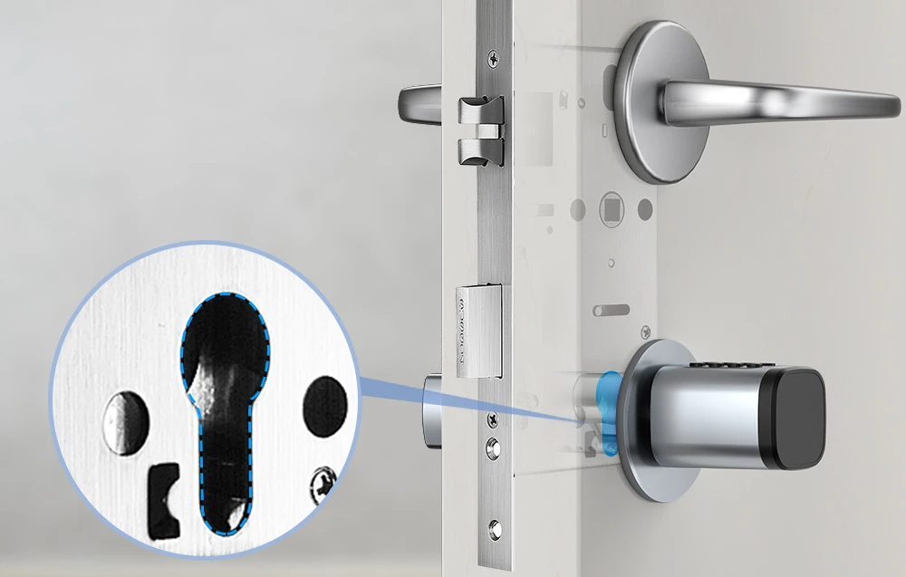 Avatto SDL-V1-S100 100mm Sidabrinis digital lock cylinder aprašymas - Prekės nuotrauka
