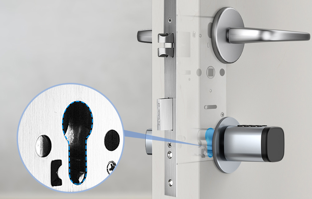 Avatto SDL-V1-S80 80mm Sidabrinis digital lock cylinder aprašymas - Prekės nuotrauka