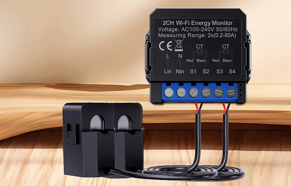 Avatto WiFi WPM16-2 smart bi-directional energy meter aprašymas - Prekės nuotrauka