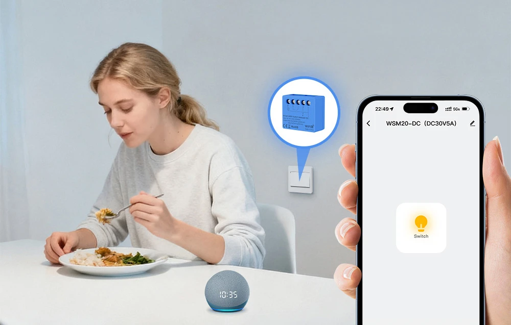 Avatto Išmani relė Wi-Fi 6, 230Vac 8A, 30Vdc 5A, MINI, su sausu kontaktu, TUYA / Smart Life aprašymas - Prekės nuotrauka Avatto Išmani relė Wi-Fi 6, 230Vac 8A, 30Vdc 5A, MINI, su sausu kontaktu, TUYA / Smart Life aprašymas - Prekės nuotrauka