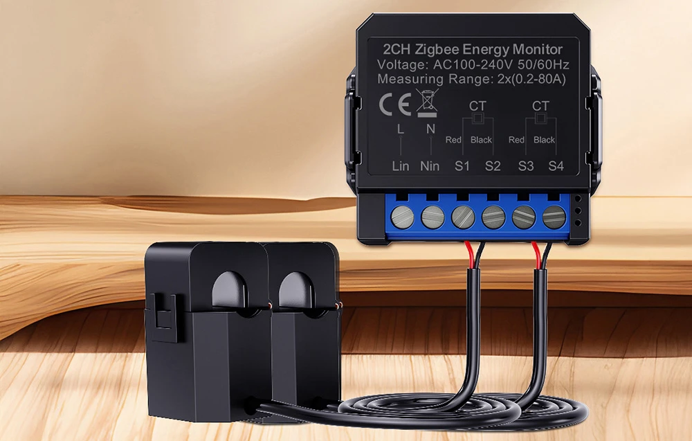 Avatto ZigBee išmanusis dvikryptis energijos skaitiklis ZWPM16-2 aprašymas - Prekės nuotrauka