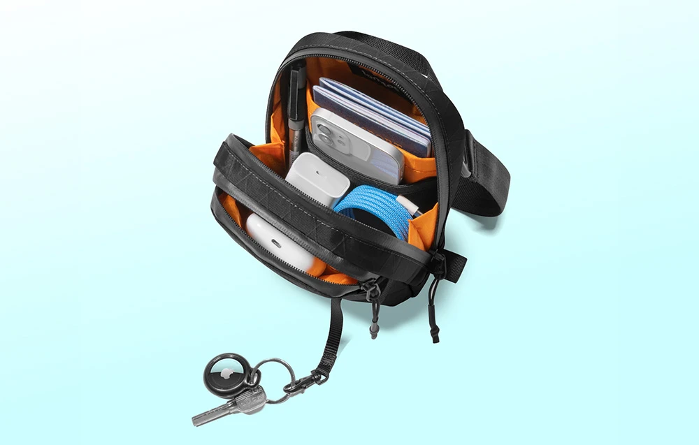 TOMTOC Aviator-T37 travel bag with shoulder strap X-Pac 1.3L (juodas) aprašymas - Prekės nuotrauka TOMTOC Aviator-T37 travel bag with shoulder strap X-Pac 1.3L (juodas) aprašymas - Prekės nuotrauka