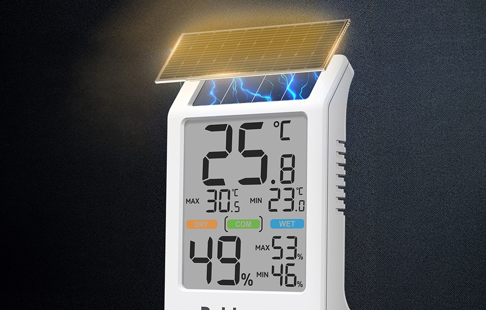 Rainpoint BALDRTHERM B0590TH-V6 Solar-Powered Thermohygrometer with a Large Screen aprašymas - Prekės nuotrauka