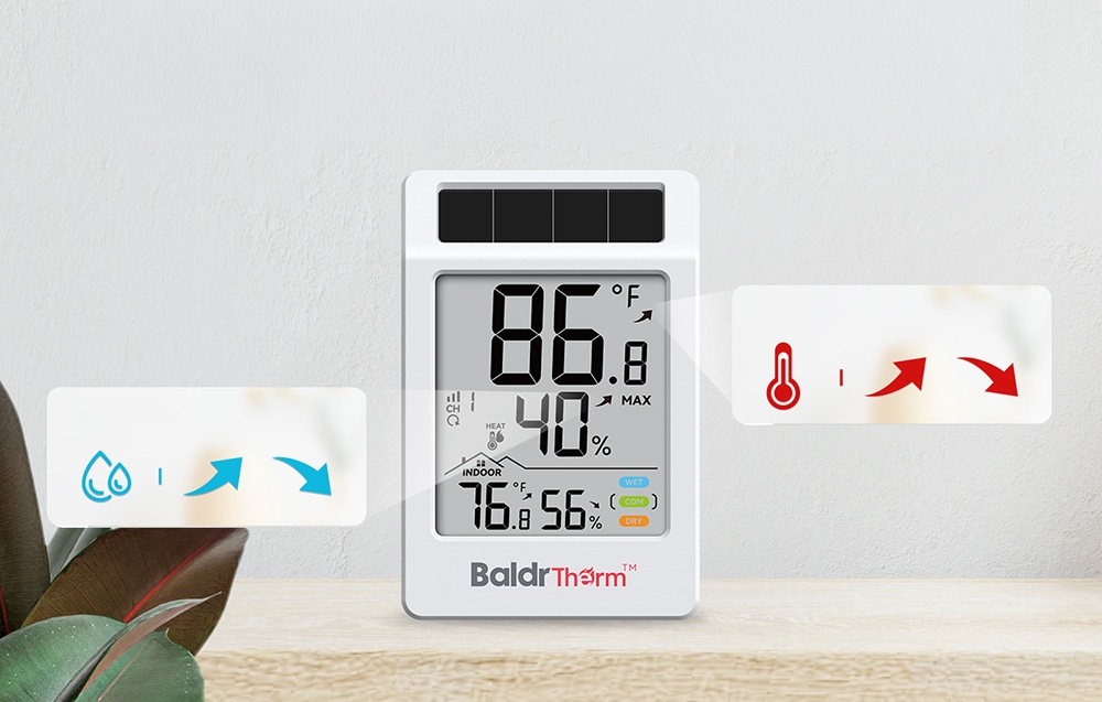 Rainpoint BALDRTHERM B0707 Solar-Powered Thermo-Hygrometer aprašymas - Prekės nuotrauka