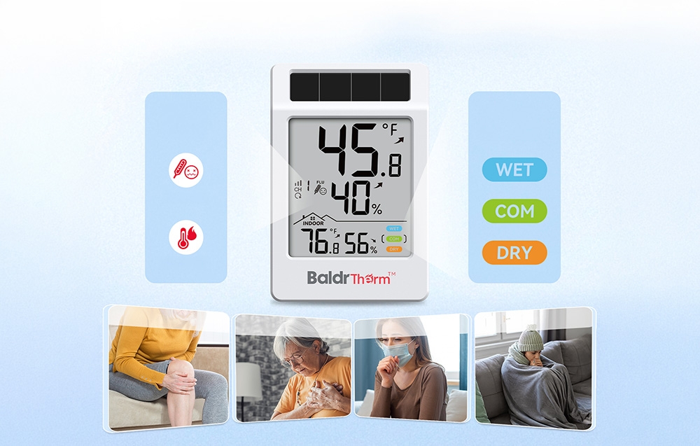 Rainpoint BALDRTHERM B0707 Solar-Powered Thermo-Hygrometer aprašymas - Prekės nuotrauka
