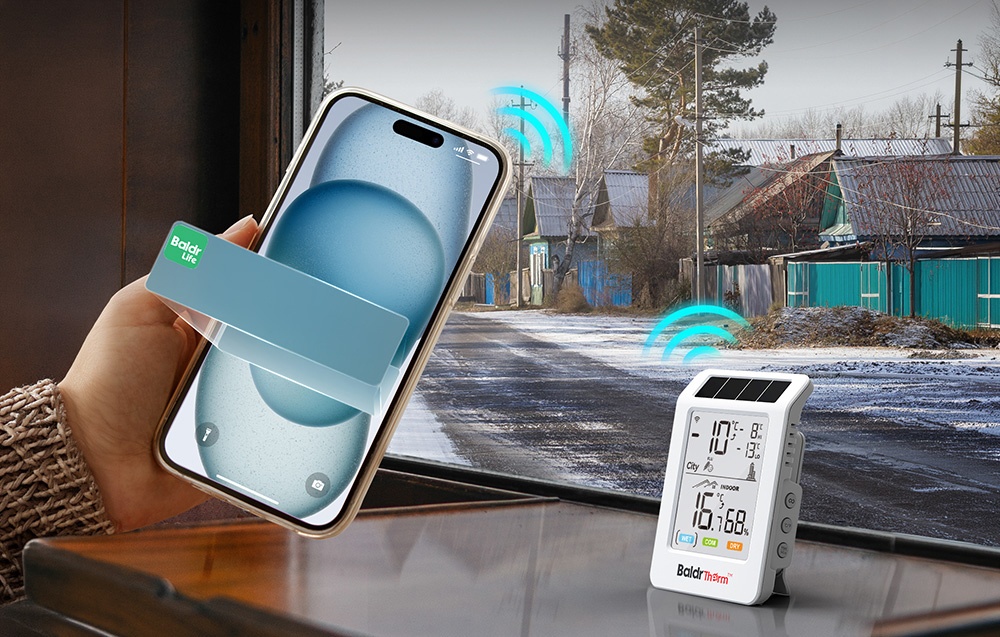 Rainpoint BALDRTHERM HCS596WB Solar-Powered Wi-Fi Thermohygrometer aprašymas - Prekės nuotrauka