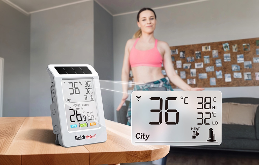 Rainpoint BALDRTHERM HCS596WB Solar-Powered Wi-Fi Thermohygrometer aprašymas - Prekės nuotrauka
