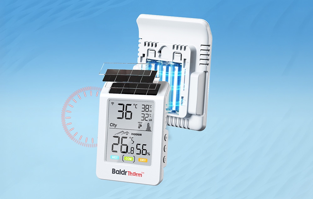 Rainpoint BALDRTHERM HCS596WB Solar-Powered Wi-Fi Thermohygrometer aprašymas - Prekės nuotrauka