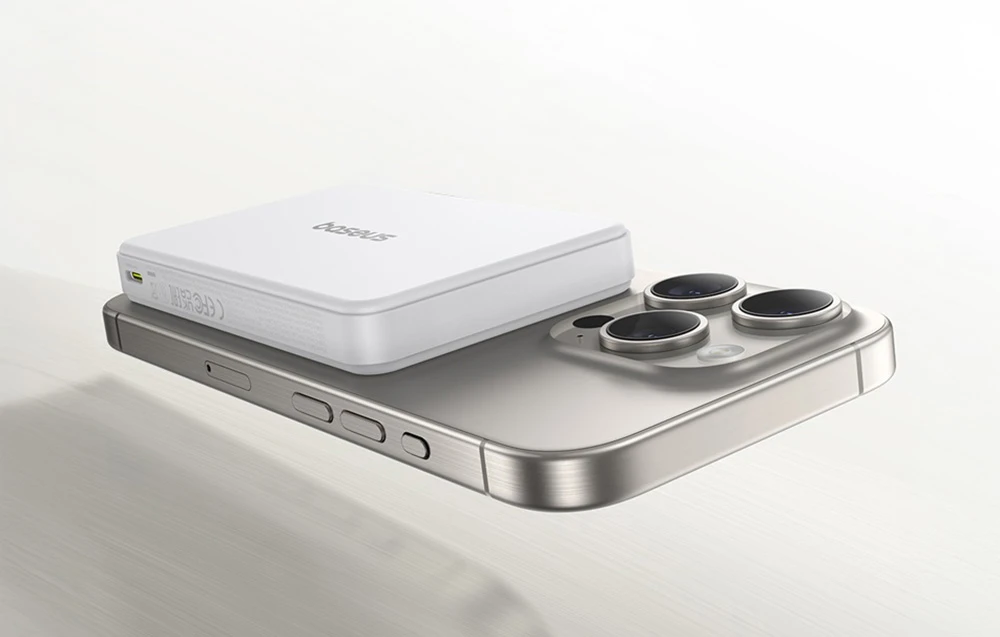 Baseus Airpow II Qi2 USB USB-C 22.5W 10000mAh balta aprašymas - Prekės nuotrauka