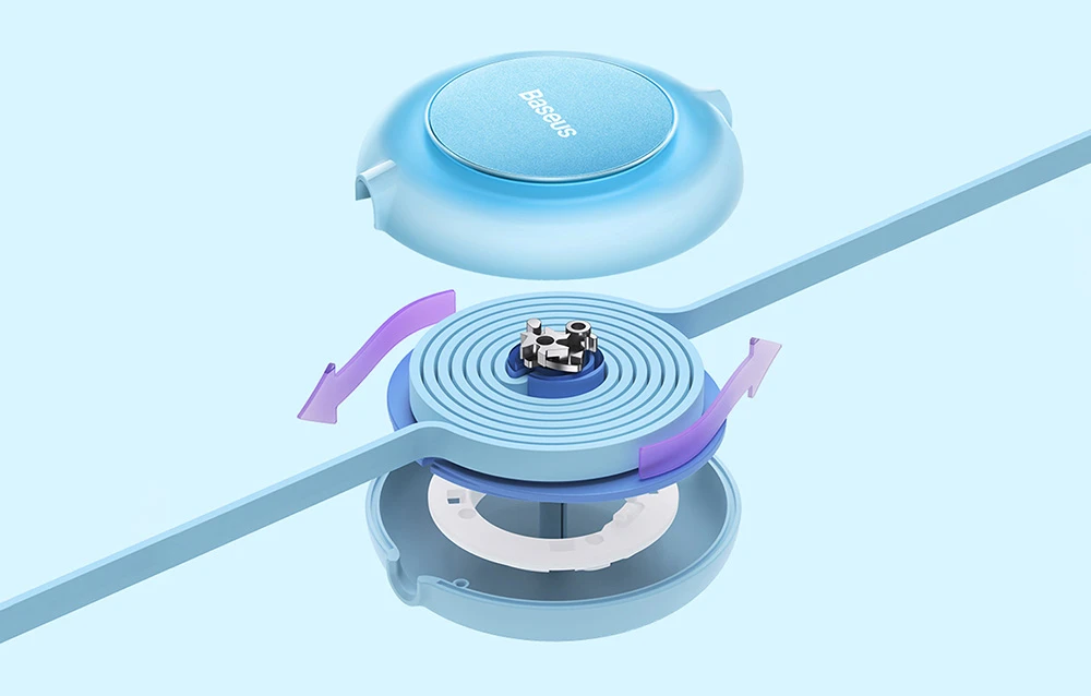 Baseus Bright Mirror 2 USB 3-in-1 kabelis skirtas micro USB - USB-C - Lightning 3.5A 1.1m – mėlynas aprašymas - Prekės nuotrauka