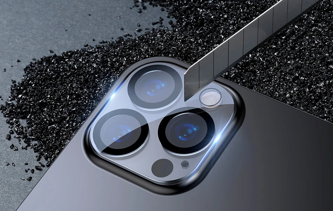 Baseus Kameros lešių apsauga iPhone 13 Pro, iPhone 13 Pro Max (2 vnt) aprašymas - Prekės nuotrauka Baseus Kameros lešių apsauga iPhone 13 Pro, iPhone 13 Pro Max (2 vnt) aprašymas - Prekės nuotrauka