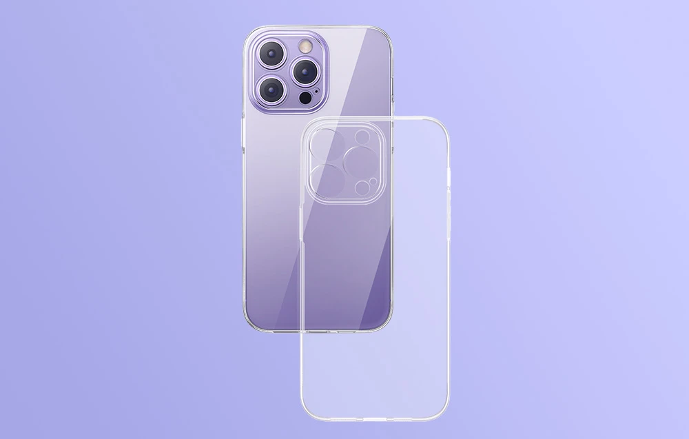 Baseus Crystal serijos dėklas, skirtas iPhone 14 Plus + grūdintas stiklas aprašymas - Prekės nuotrauka