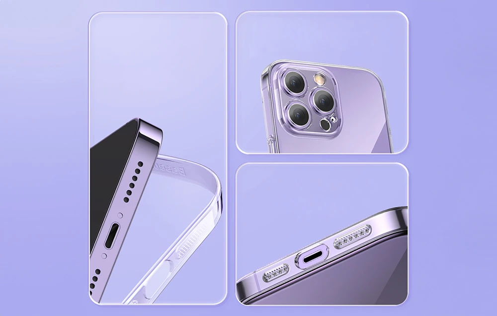 Baseus Crystal serijos dėklas, skirtas iPhone 14 Plus + grūdintas stiklas aprašymas - Prekės nuotrauka