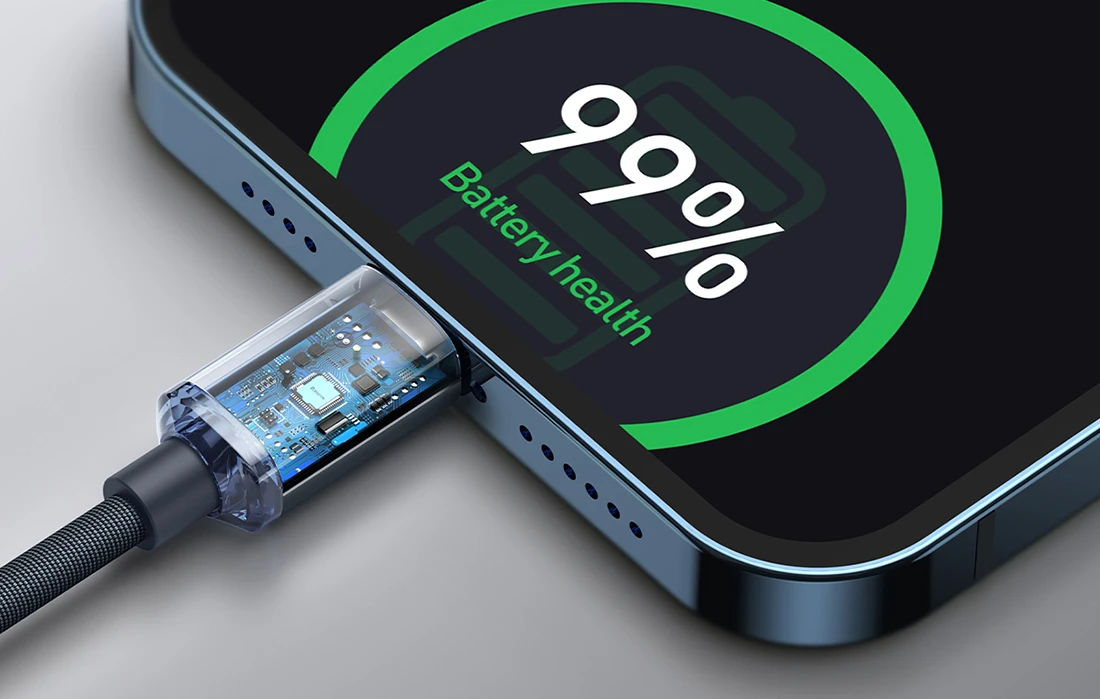 Baseus Crystal Shine USB-C į Lightning jungties laidas, 20W, PD, 2m juodos spalvos aprašymas - Prekės nuotrauka Baseus Crystal Shine USB-C į Lightning jungties laidas, 20W, PD, 2m juodos spalvos aprašymas - Prekės nuotrauka