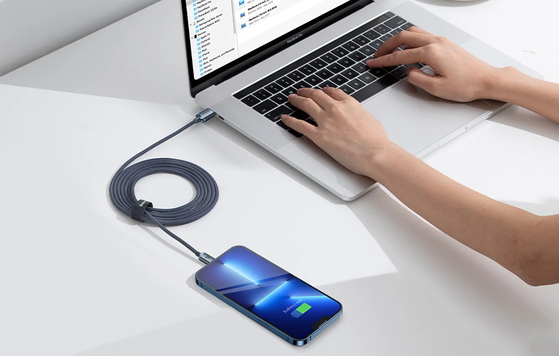 Baseus Crystal Shine USB-C į Lightning jungties laidas, 20W, PD, 2m juodos spalvos aprašymas - Prekės nuotrauka Baseus Crystal Shine USB-C į Lightning jungties laidas, 20W, PD, 2m juodos spalvos aprašymas - Prekės nuotrauka