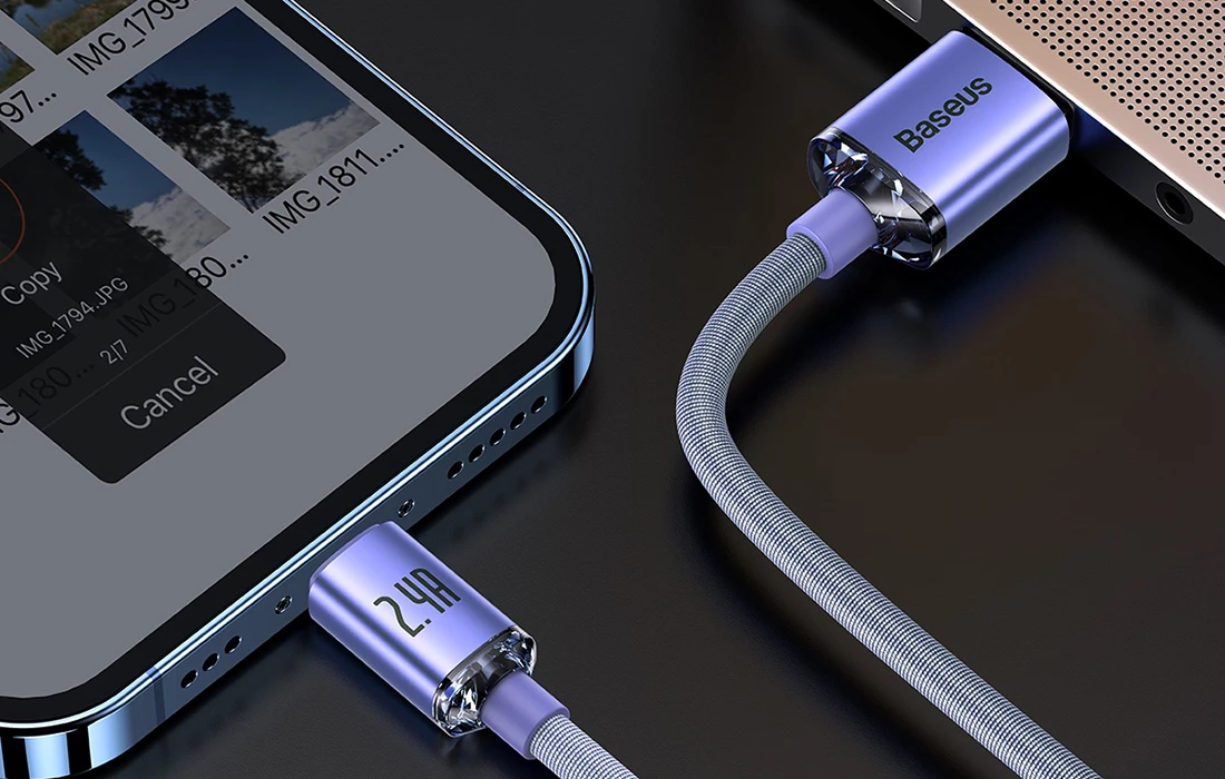 Baseus LAIDAS „Lightning“–USB 1,2 m aprašymas - Prekės nuotrauka