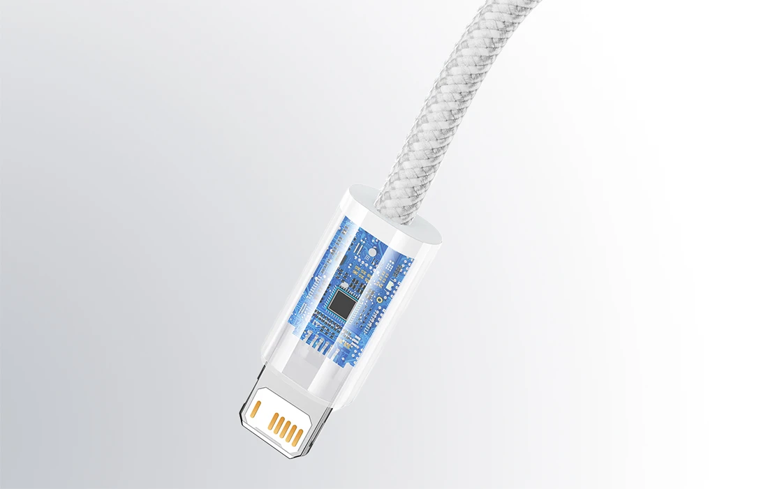 „Baseus Base Dynamic USB - Lightning“ laidas 2.4A 1m - Baltas aprašymas - Prekės nuotrauka
