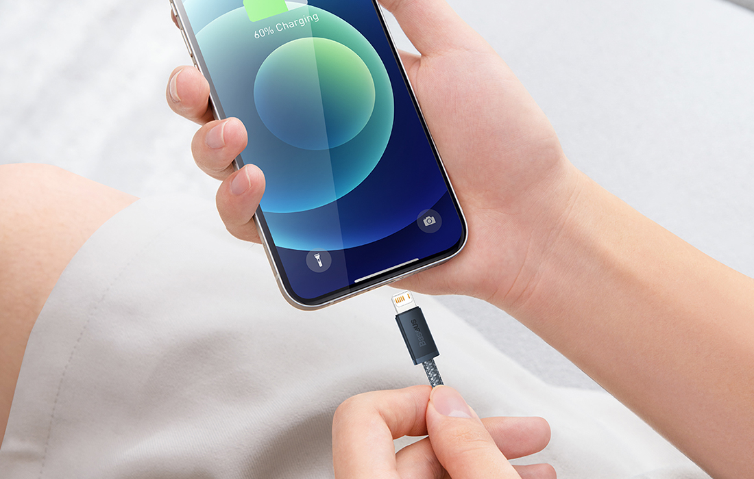Baseus Dynamic Series kabelis USB - Lightning 2.4A 2m pilkas aprašymas - Prekės nuotrauka