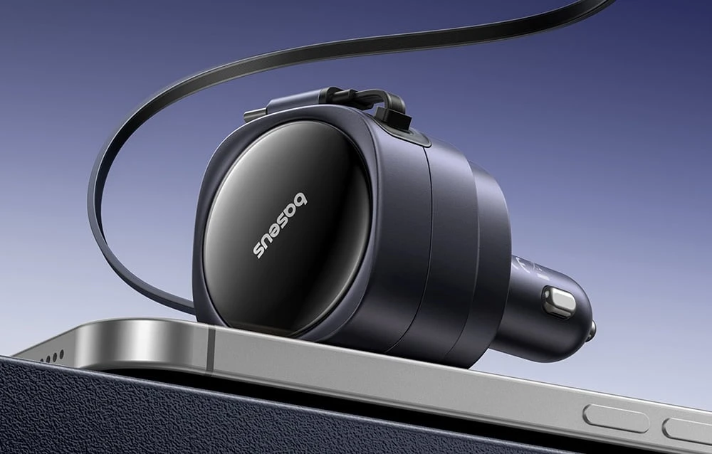 Baseus Enjoyment Max automobilinis įkroviklis with USB-C+Lightning cables 60W juodos spalvos aprašymas - Prekės nuotrauka Baseus Enjoyment Max automobilinis įkroviklis with USB-C+Lightning cables 60W juodos spalvos aprašymas - Prekės nuotrauka