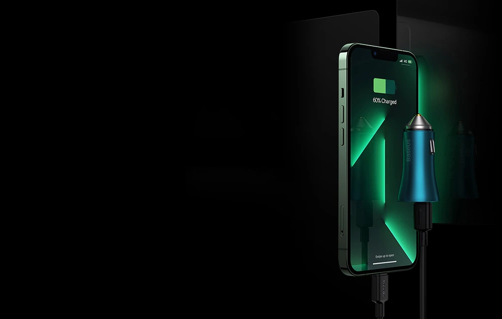 Baseus Golden Contactor Pro automobilinis įkroviklis 2x USB-C 40W - mėlynas aprašymas - Prekės nuotrauka Baseus Golden Contactor Pro automobilinis įkroviklis 2x USB-C 40W - mėlynas aprašymas - Prekės nuotrauka