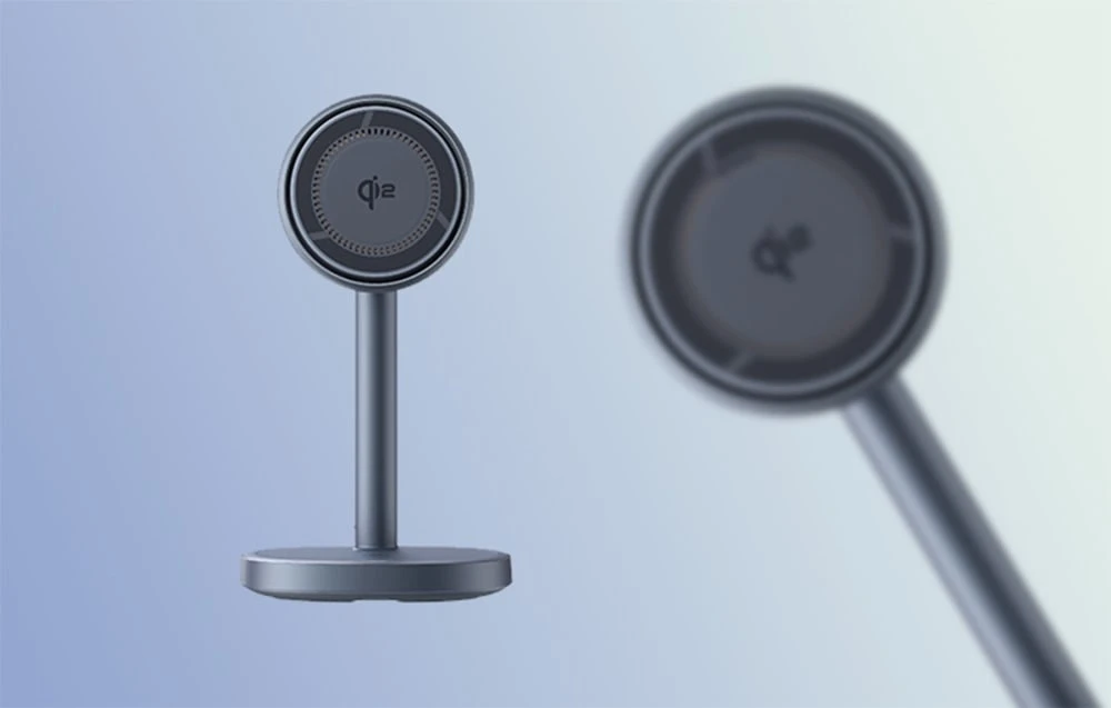 Baseus Inductive Charger Stand Orbit 2 Pro Qi2 20W pilkos spalvos aprašymas - Prekės nuotrauka