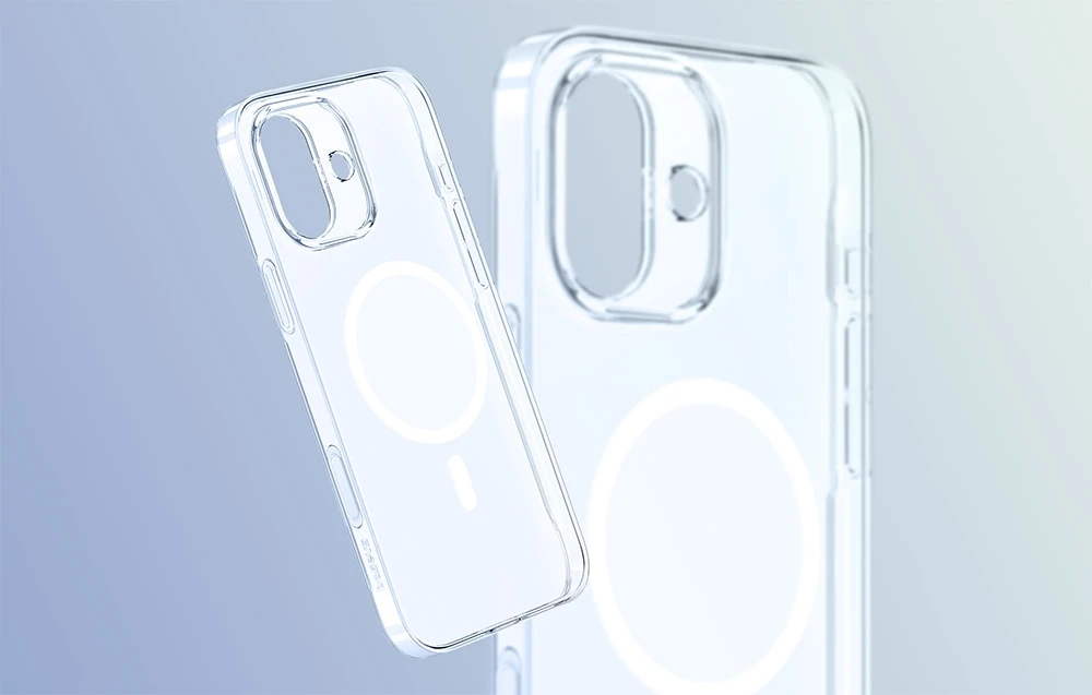 Dėklas Baseus Apple iPhone 16 TouchButton Magnetic dėkals telefonui skaidrus aprašymas - Prekės nuotrauka