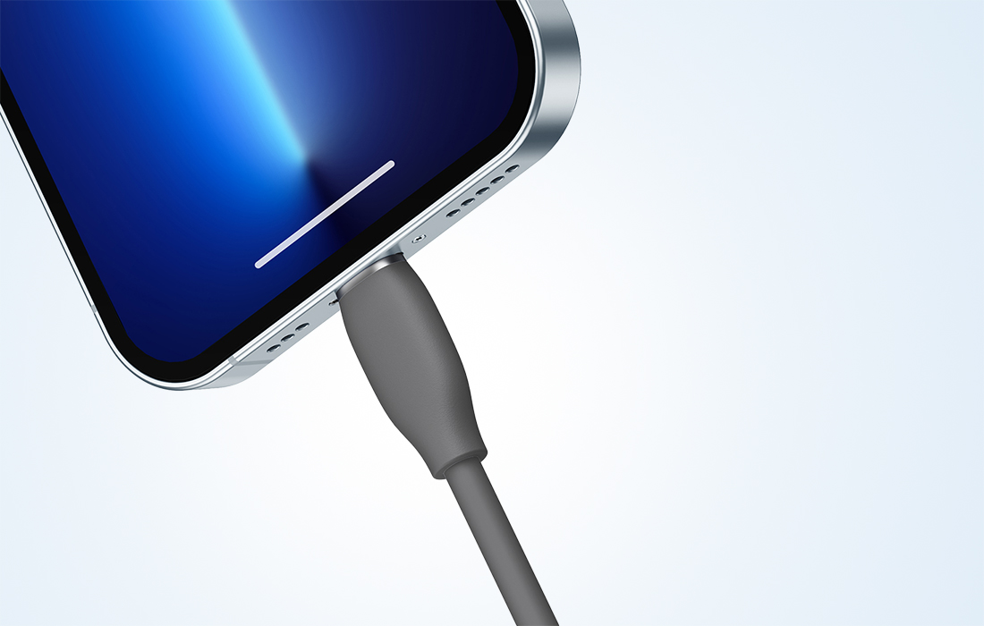 Baseus Jelly kabelis USB į Lightning, 2,4A, 1,2m juodos spalvos aprašymas - Prekės nuotrauka