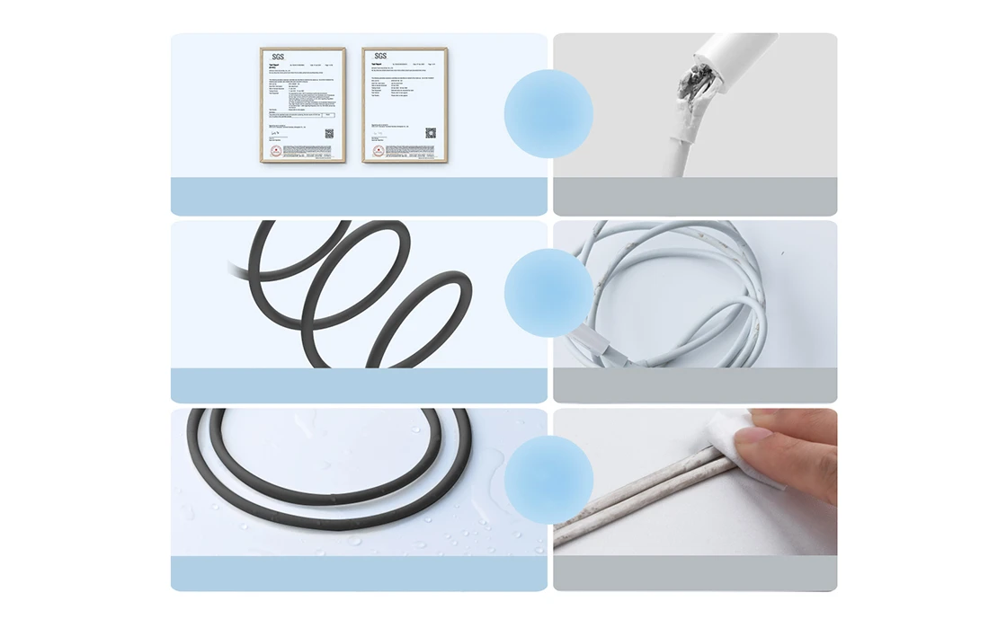 Baseus Jelly kabelis USB į Lightning, 2,4A, 1,2m juodos spalvos aprašymas - Prekės nuotrauka