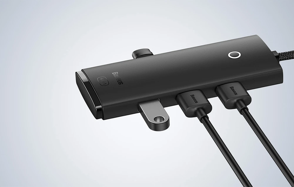 Baseus Šakotuvas USB-C 4 prievadų (USB 3.0) 25cm, juodas aprašymas - Prekės nuotrauka Baseus Šakotuvas USB-C 4 prievadų (USB 3.0) 25cm, juodas aprašymas - Prekės nuotrauka