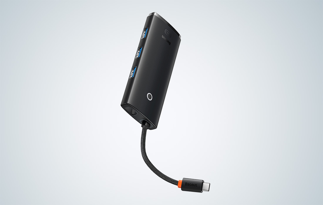 5in1 Baseus Lite serija USB-C 3x USB 3.0 + USB-C + HDMI šakotuvas (fekete) aprašymas - Prekės nuotrauka 5in1 Baseus Lite serija USB-C 3x USB 3.0 + USB-C + HDMI šakotuvas (fekete) aprašymas - Prekės nuotrauka