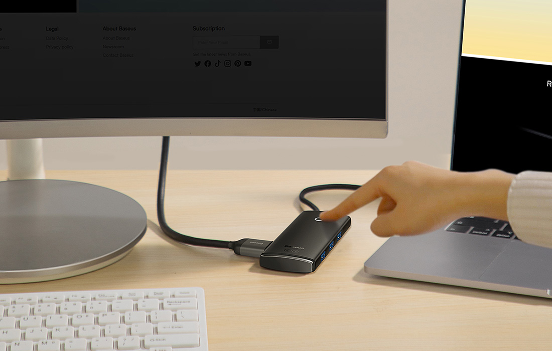 5in1 Baseus Lite serija USB-C 3x USB 3.0 + USB-C + HDMI šakotuvas (fekete) aprašymas - Prekės nuotrauka 5in1 Baseus Lite serija USB-C 3x USB 3.0 + USB-C + HDMI šakotuvas (fekete) aprašymas - Prekės nuotrauka