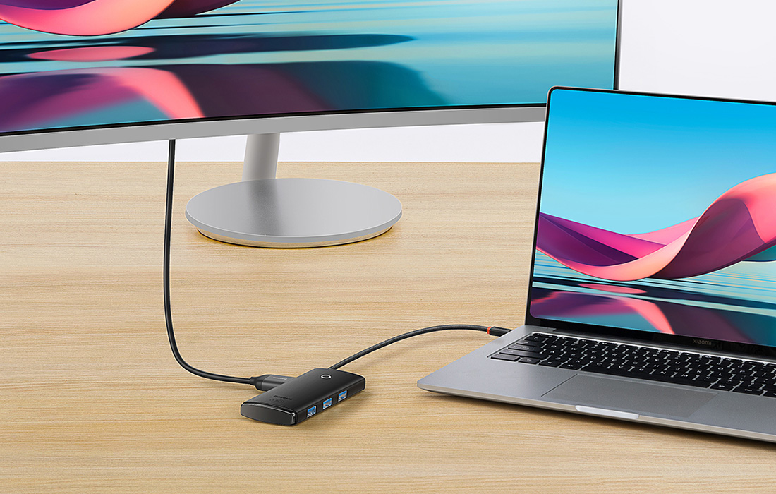 5in1 Baseus Lite serija USB-C 3x USB 3.0 + USB-C + HDMI šakotuvas (fekete) aprašymas - Prekės nuotrauka 5in1 Baseus Lite serija USB-C 3x USB 3.0 + USB-C + HDMI šakotuvas (fekete) aprašymas - Prekės nuotrauka