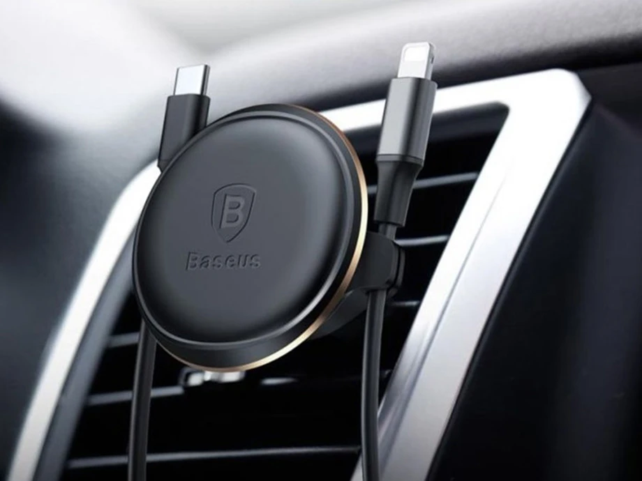 Baseus magnetinis oro išleidimo angos automobilio laikiklis su kabelio segtuku Gold aprašymas - Prekės nuotrauka Baseus magnetinis oro išleidimo angos automobilio laikiklis su kabelio segtuku Gold aprašymas - Prekės nuotrauka