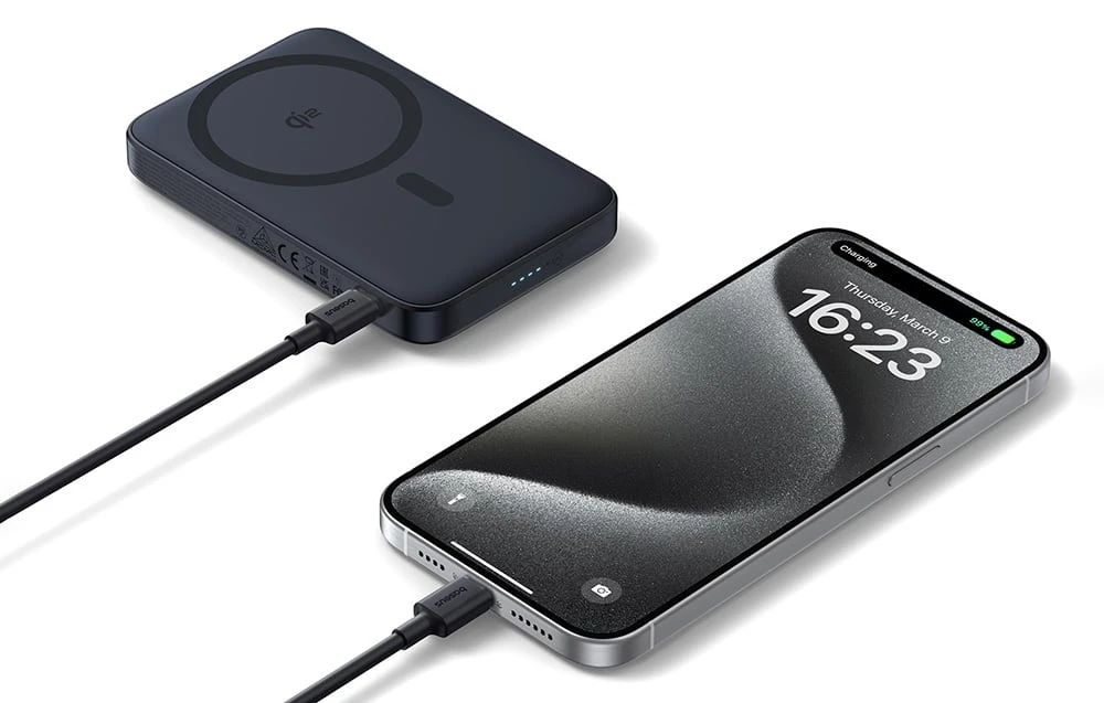 Baseus PicoGo Qi2 5000mAh 20W juodas aprašymas - Prekės nuotrauka Baseus PicoGo Qi2 5000mAh 20W juodas aprašymas - Prekės nuotrauka
