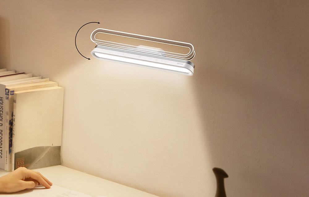 Baseus Įkraunamas šviestuvas pakabinamas po lentyna 5W 1800mAh, šviesos srautas ≥100lm aprašymas - Prekės nuotrauka Baseus Įkraunamas šviestuvas pakabinamas po lentyna 5W 1800mAh, šviesos srautas ≥100lm aprašymas - Prekės nuotrauka