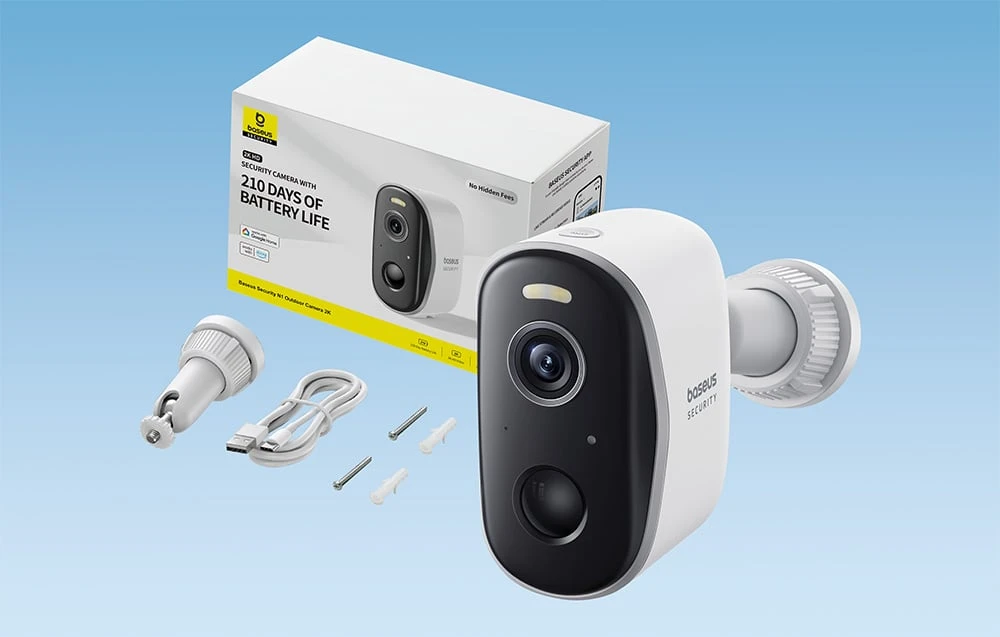 Baseus N1 Outdoor Camera baltos spalvos aprašymas - Prekės nuotrauka Baseus N1 Outdoor Camera baltos spalvos aprašymas - Prekės nuotrauka
