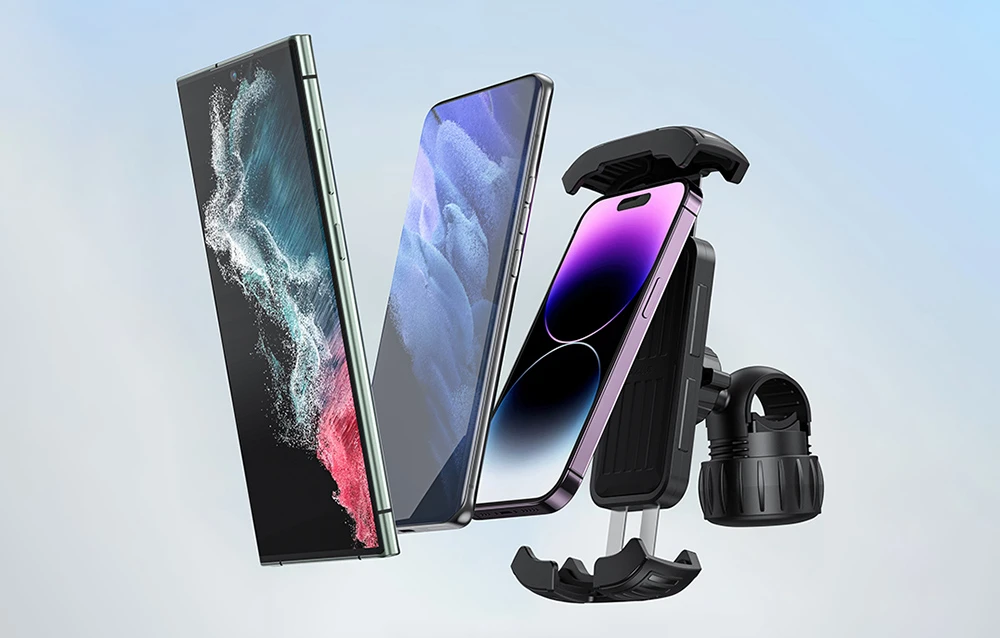 Baseus QuickGo dviračių laikiklis telefonams - juodas aprašymas - Prekės nuotrauka Baseus QuickGo dviračių laikiklis telefonams - juodas aprašymas - Prekės nuotrauka