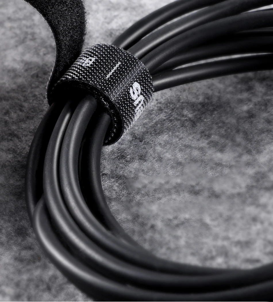 Baseus Rainbow Circle Velcro dirželiai 3m Juodas aprašymas - Prekės nuotrauka