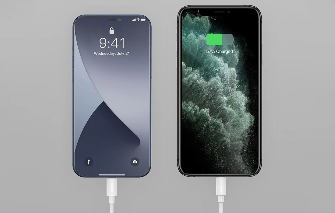 Baseus Simple Wisdom duomenų kabelio komplektas iš USB-C į Lightning PD 20W (2 Vnt), 1.5 m baltos spalvos aprašymas - Prekės nuotrauka