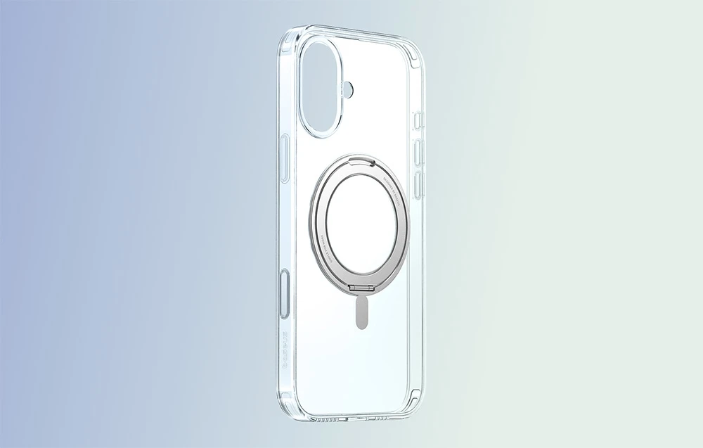 Baseus SkyRing 360° Apple iPhone 16 magnetic dėklas su stoveliu skaidrus aprašymas - Prekės nuotrauka Baseus SkyRing 360° Apple iPhone 16 magnetic dėklas su stoveliu skaidrus aprašymas - Prekės nuotrauka