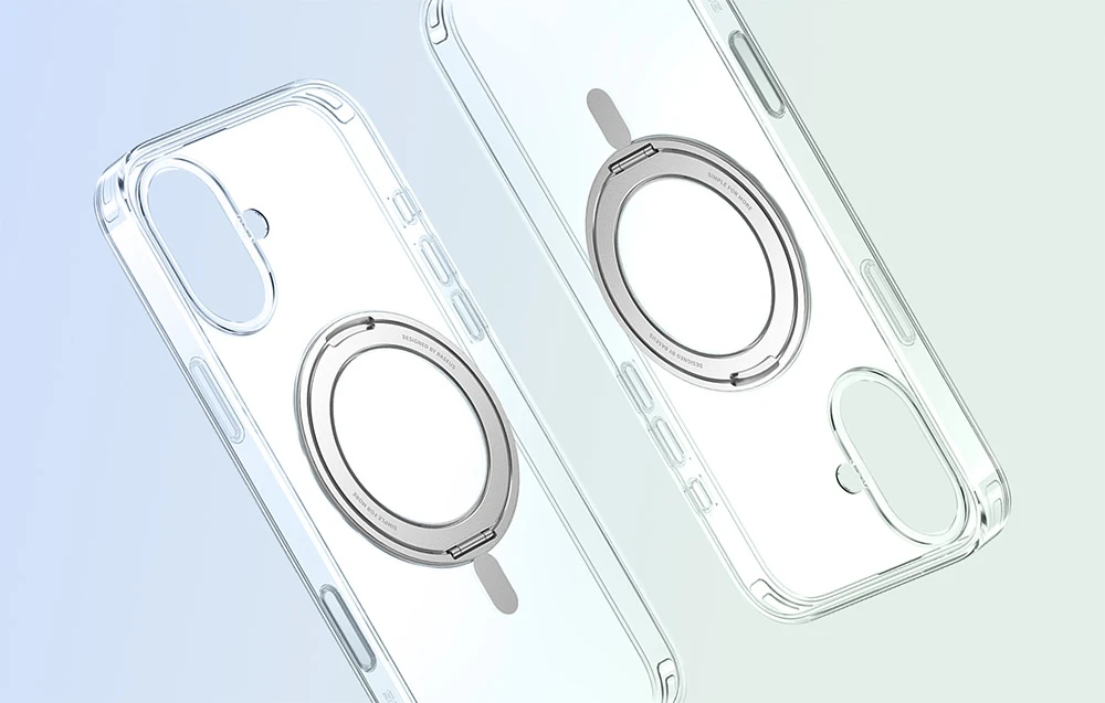 Baseus SkyRing 360° Apple iPhone 16 magnetic dėklas su stoveliu skaidrus aprašymas - Prekės nuotrauka Baseus SkyRing 360° Apple iPhone 16 magnetic dėklas su stoveliu skaidrus aprašymas - Prekės nuotrauka