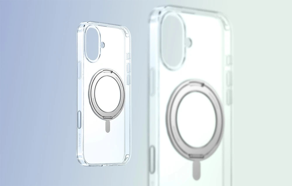 Baseus SkyRing 360° Apple iPhone 16 magnetic dėklas su stoveliu skaidrus aprašymas - Prekės nuotrauka Baseus SkyRing 360° Apple iPhone 16 magnetic dėklas su stoveliu skaidrus aprašymas - Prekės nuotrauka