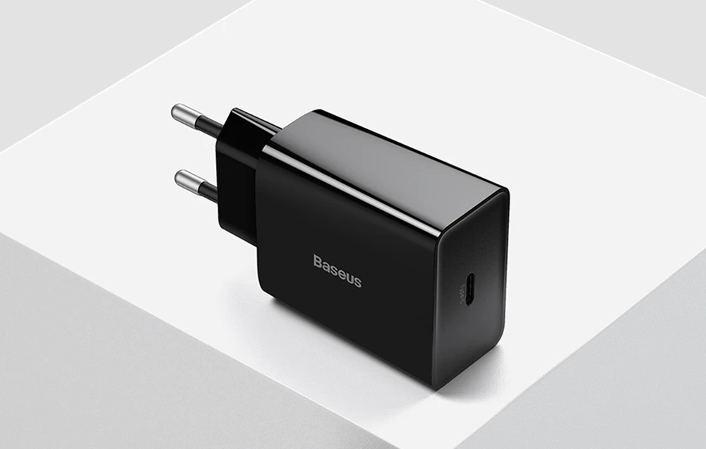 Baseus Speed Mini greitas įkroviklis USB-C PD 3A 20W juodas aprašymas - Prekės nuotrauka