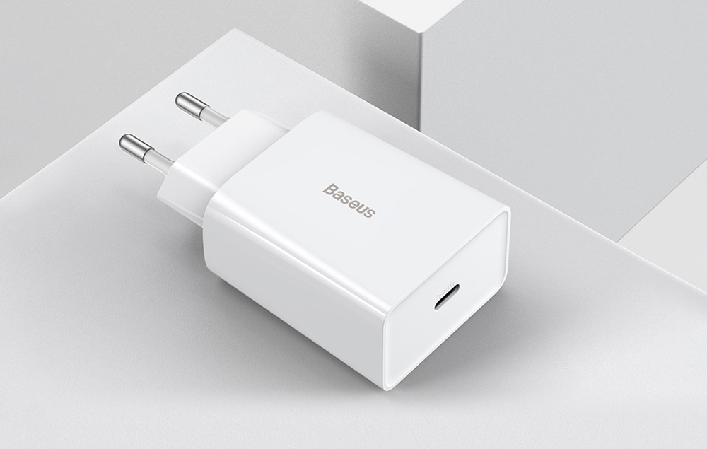 Baseus Speed Mini greitas įkroviklis USB-C PD 3A 20W baltas aprašymas - Prekės nuotrauka Baseus Speed Mini greitas įkroviklis USB-C PD 3A 20W baltas aprašymas - Prekės nuotrauka